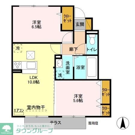 サニーヒル イシイ Aの物件間取画像
